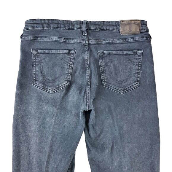 TRUE RELIGION Jeans BECCA Womens 31 Black Mid Rise Casual Designer Denim Outdoor - Picture 2 of 12